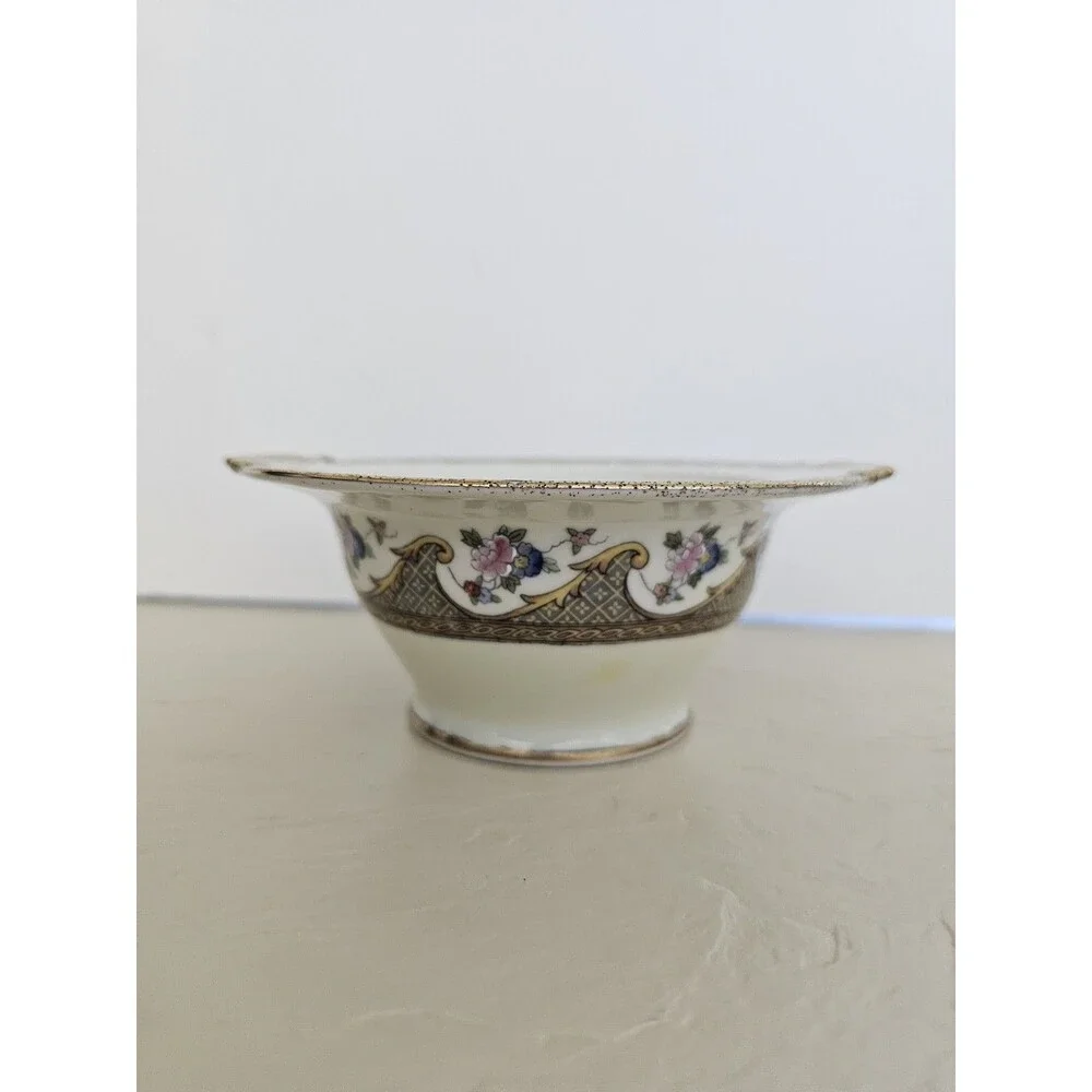 Noritake Morimura Sugar Bowl, No Lid, Handpainted Details